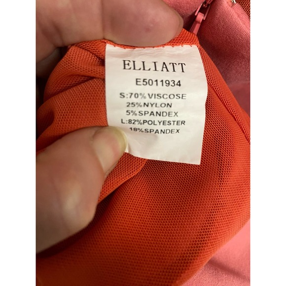 Elliatt Women's Size Large Strappy Halter Tie Midi Dress Pink Crepe Ruffle NWT - Picture 7 of 8